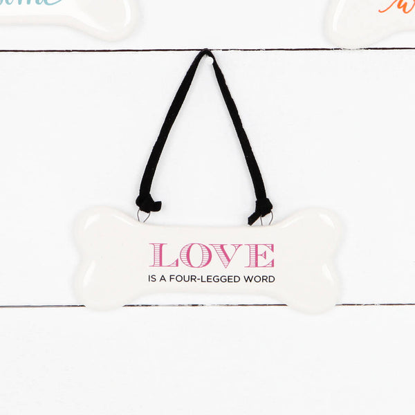 Love Is A Four Legged Word Ceramic Sign, Fathers Day