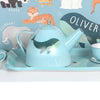 Toy teaset in a personalised cotton bag