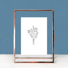 Rose Gold Glass Photo Frame