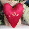 Personalised Velvet Heart Christmas Tree Decoratio