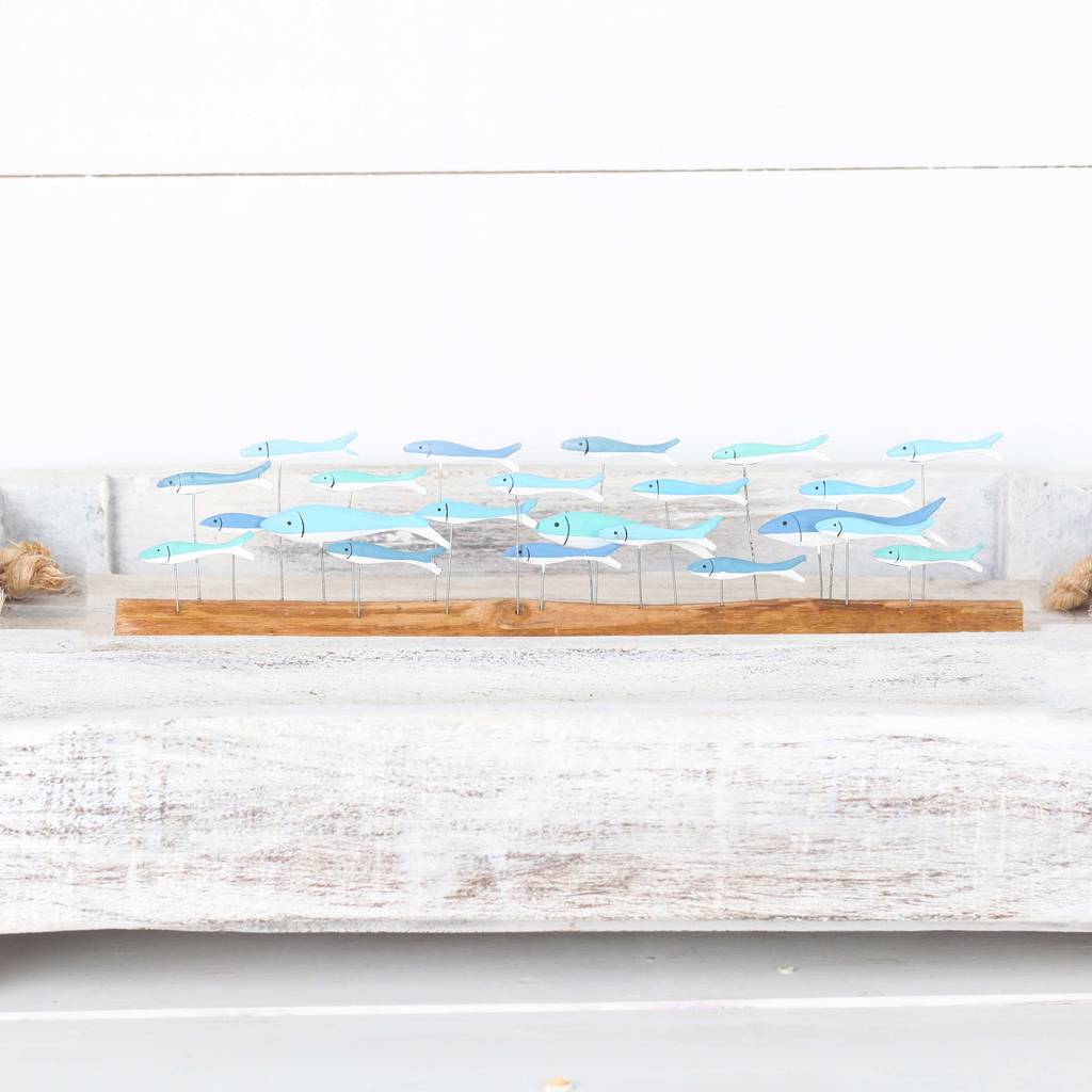 Large Fish On Driftwood Decoration
