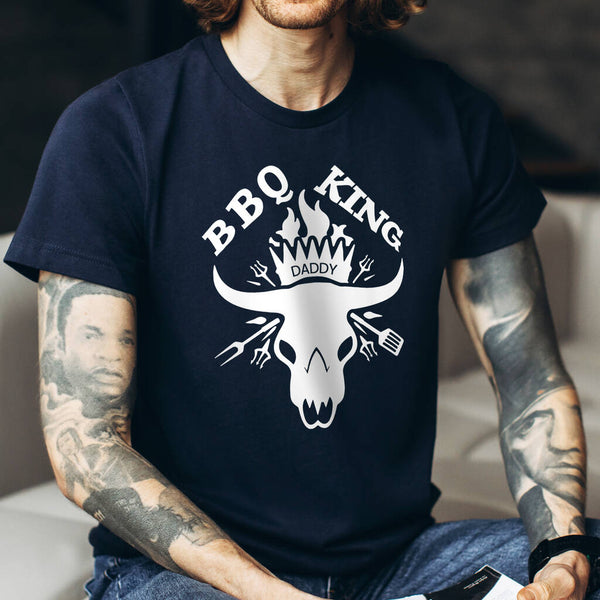 Personalised Mens BBQ King T Shirt, Father's Day