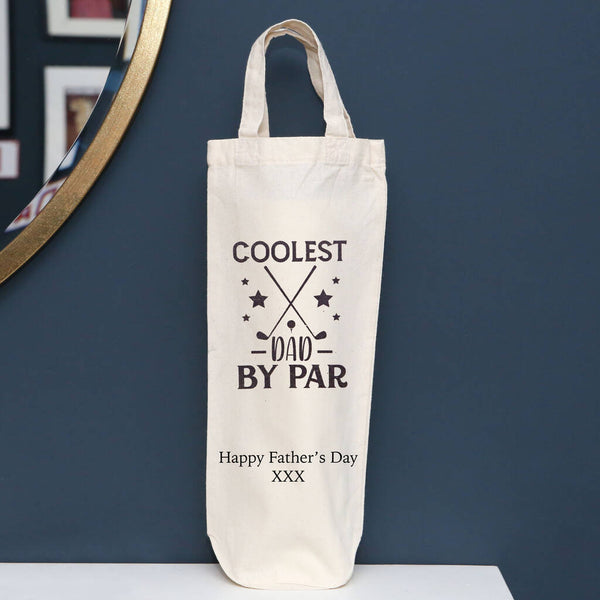 Personalised Golf Father's Day Bottle Gift Bag