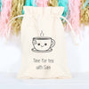 Toy teaset in a personalised cotton bag