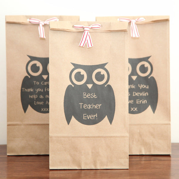 Personalised Thank You Owl Gift Bag