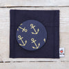 Nautical Anchor Fabric Handbag Mirror