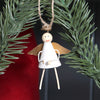 White And Gold Christmas Tree Angel Decoration
