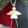 White And Gold Christmas Tree Angel Decoration