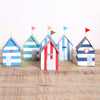 Striped Coastal Beach Hut Freestanding Decoration