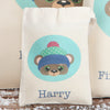 Personalised Christmas Bear Cotton Bags