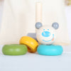 Wooden Bear Stacking Toy With Personalised Bag