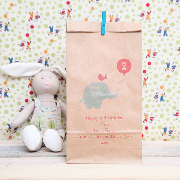 Personalised Girl Or Boy Birthday Age Bag
