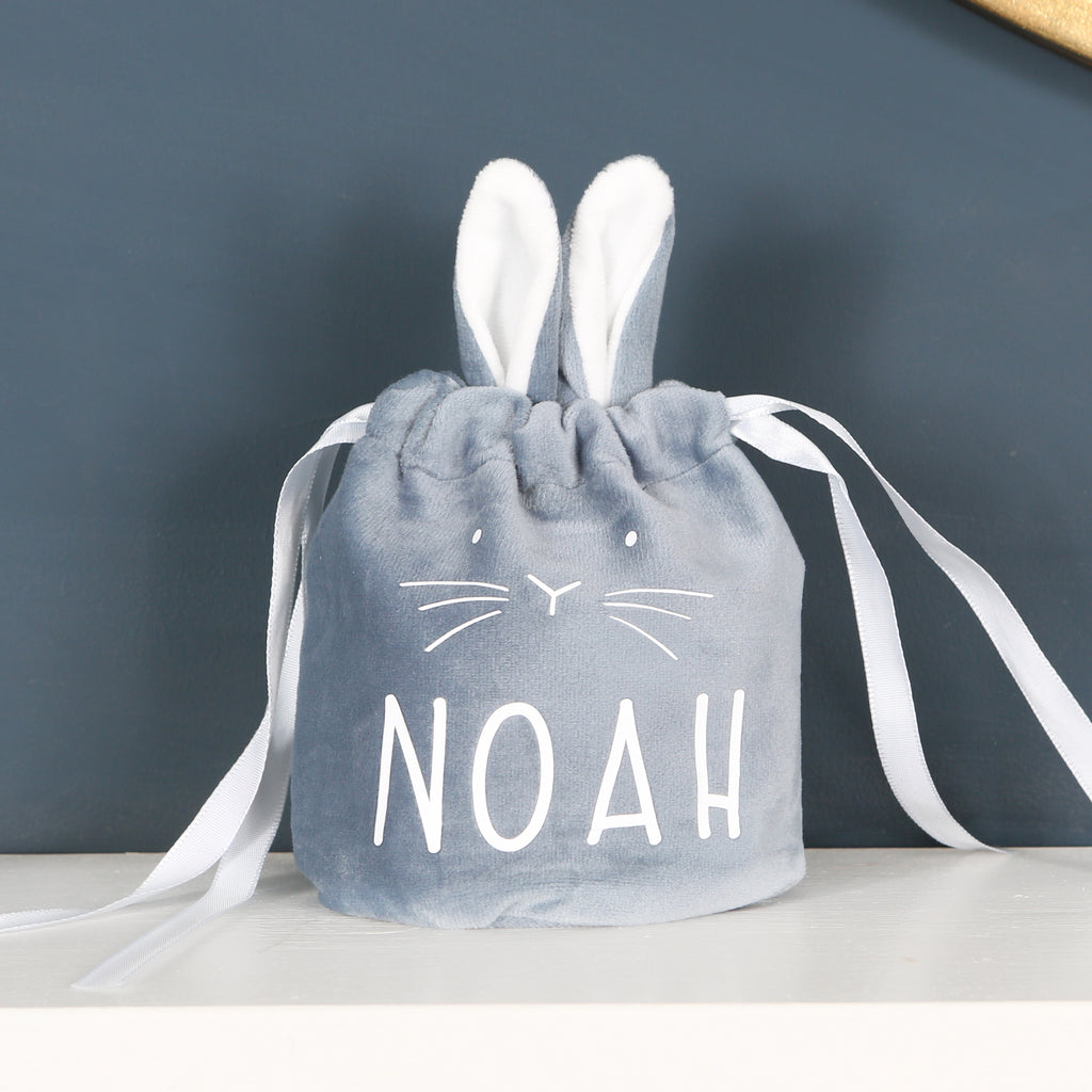 Personalised Easter Bunny Velvet feel  Pouch