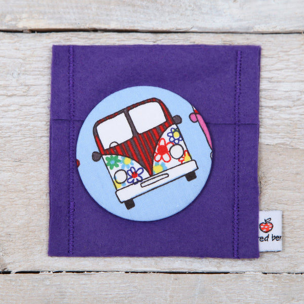 Camper Van Handbag Mirror With Pouch