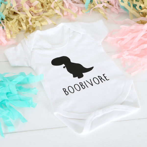 New Baby Boobivore Dinosaur Baby Grow Vest