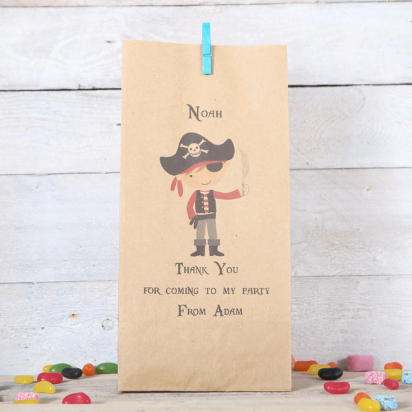 Personalised Boy Pirate Party Bags