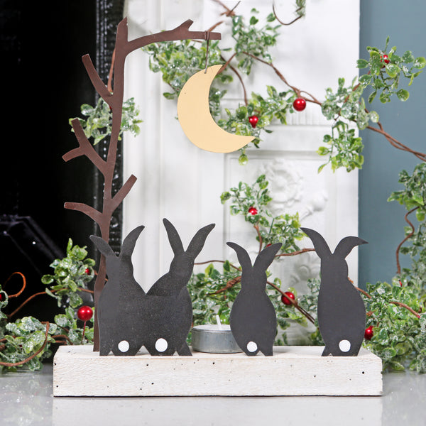 Moonlight Bunnies Tea Light Holder