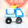 Wooden Construction Truck And Personalised Bag