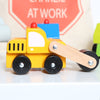 Wooden Construction Truck And Personalised Bag
