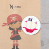 Personalised Girl Pirate Party Bags, Dark