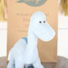 Blue Diplodocus Dinosaur Rattle + Personalised Gift Bag