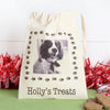 Personalised cotton dog treat bag