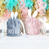 Personalised Easter Bunny Velvet feel  Pouch