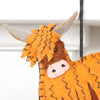 Highland Cow Coo Felt Hanging Christmas Tree Decoration