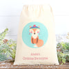 Christmas Fox Personalised Cotton Gift Bags