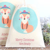 Christmas Fox Personalised Cotton Gift Bags