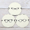 Glasses Print Handbag Mirror With Pouch, 2 sizes