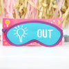 Glow In The Dark Sleep Mask On Gift Card, Four Designs