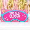 Glow In The Dark Sleep Mask On Gift Card, Four Designs