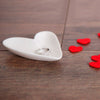 White Porcelain Valentines Love Heart Jewellery Tray