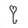 Black Iron Heart Wall Hook