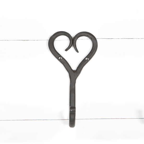 Black Iron Heart Wall Hook