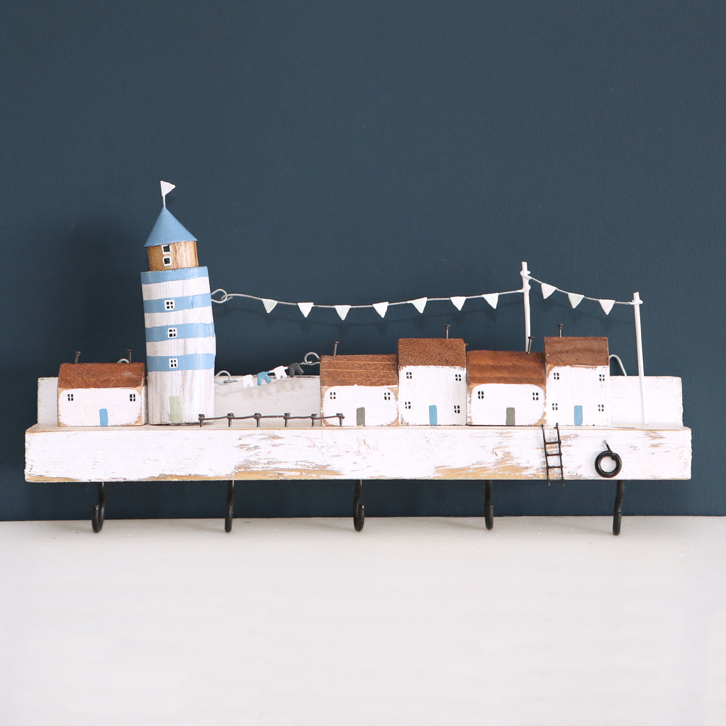 Quayside Five Hook Key Rack red berry apple