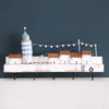 Quayside Five Hook Key Rack red berry apple