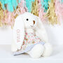 Personalised Cream Bunny Rabbit With Dress