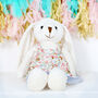Personalised Cream Bunny Rabbit With Dress