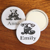 Personalised Initial And Name Handbag Mirror