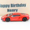 Red Die Cast Lamborghini Toy Car And Personalised Bag