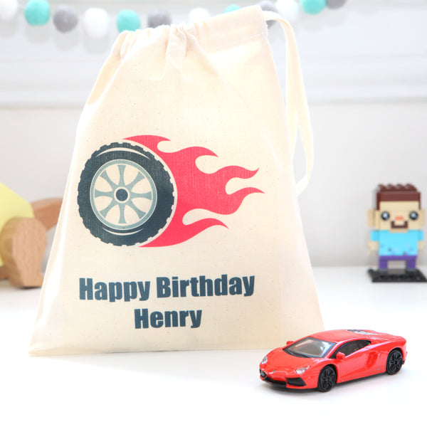 Red Die Cast Lamborghini Toy Car And Personalised Bag