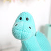 Ice Blue or Green Knitted Diplodocus Dinosaur Soft Toy