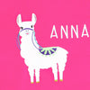 Pink Girls Personalised Llama Alpaca Tshirt