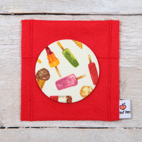 Ice Lolly Handbag Mirror With Pouch