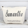 Personalised Cotton Wash Bag Or Cosmetic Bag