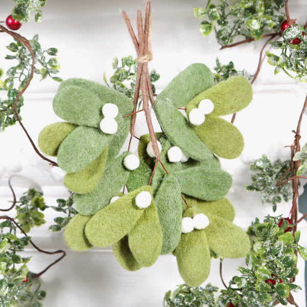 Felt Mistletoe Christmas Hanging Decoration
