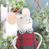 Christmas Mouse Couple Decoration, Set Of Two