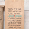 Personalised Couples Names Gift Bag